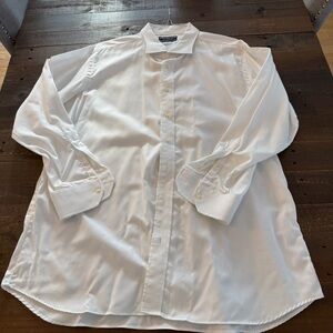Individualized Cotton pinpoint XXL dress shirt. White Dress Shirt